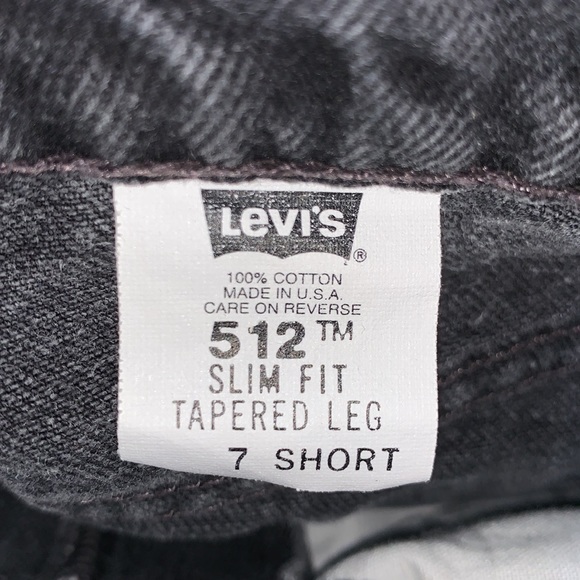 Vintage Levi’s Washed Out Black 512 Slim Fit Tapered Leg Size 7S - Picture 7 of 8